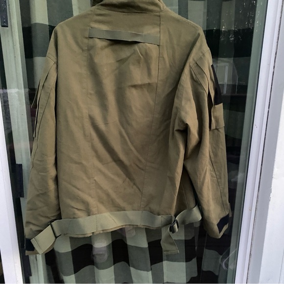 UNM Canvas Utility Jacket Size Large Full Zip+Snap Multi-Pocketed Tan - Picture 16 of 16